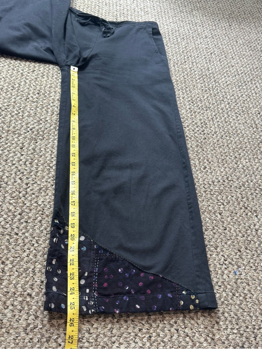 MARKETPLACE Cotton Patchwork Wide Leg Pull On Pants size S - Picture 11 of 12